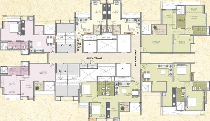 Floor Plan of Puraniks Tokyo Bay in Ghodbunder Road, Thane - Image 122599