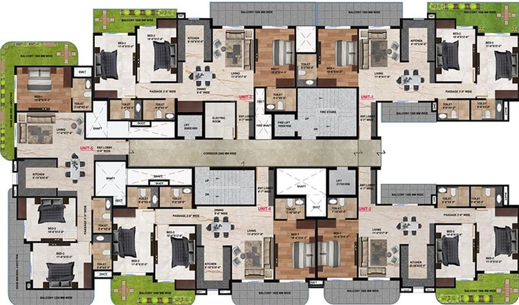 Floor Plan of Ompee Tower in Manesar, Gurgaon - Image 188077