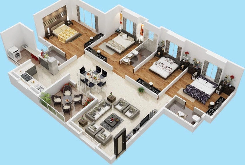 4 BHK Flat in Ravindra Shree Ravi Enclave in Gangapur Road, Nashik - Image 813758