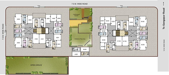 Master Plan of Ravi Ashmika Heights in Gangapur Road, Nashik - Image 160956