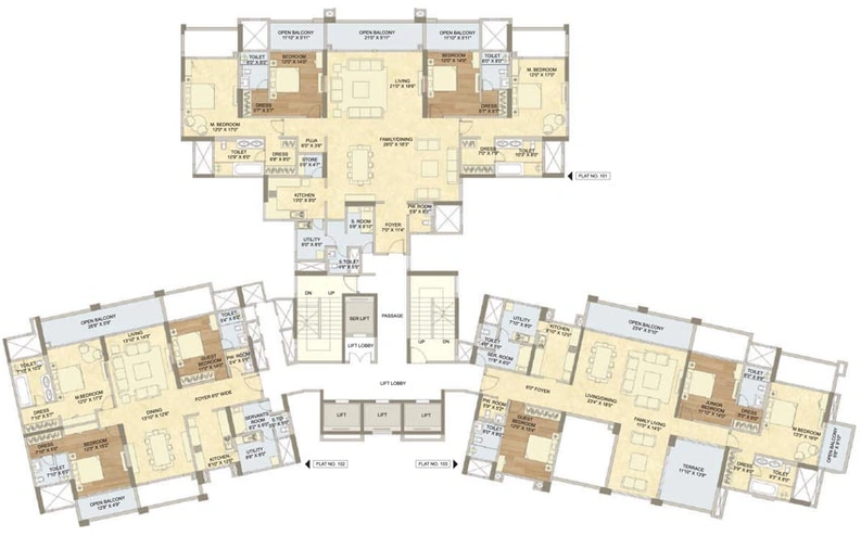 Floor Plan of K Raheja Vistas Premiere in Mohammed Wadi, Pune - Image 105659
