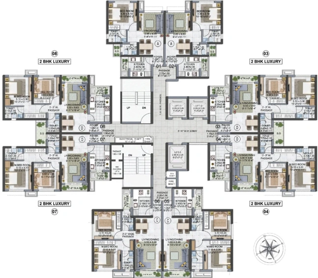 Floor Plan of Risland The Icon in Dhokali, Thane - Image 121796