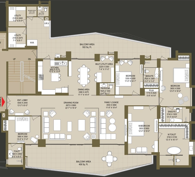 4 BHK Flat in ABA Cleo Gold in Sector 121, Noida - Image 817783