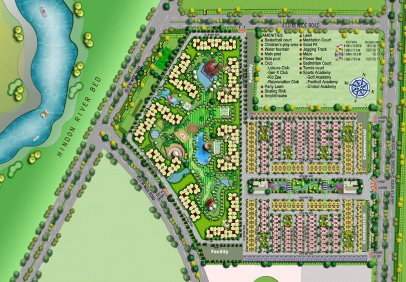 Master Plan of Amrapali Leisure Valley in Noida Extension, Noida - Image 173573