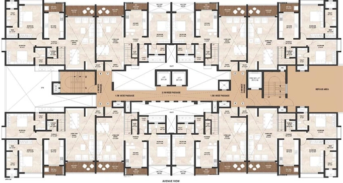 Floor Plan of Montreal - Pride World City in Charholi, Pune - Image 105678