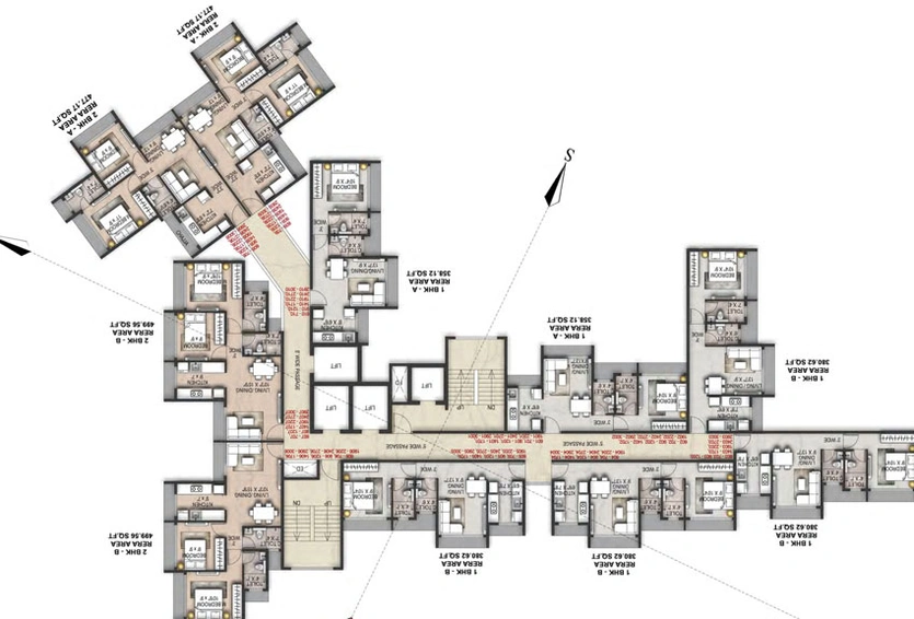 Floor Plan of Shraddha Peninsula in Thane West, Thane - Image 116