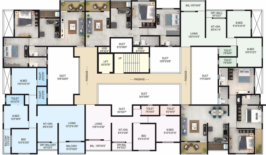 Floor Plan of Dattu Suryayug Lotus in Bhosari, Pune - Image 105694