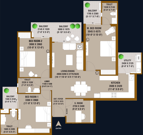 3 BHK Flat in SKA Destiny One in Zeta, Greater Noida - Image 817720
