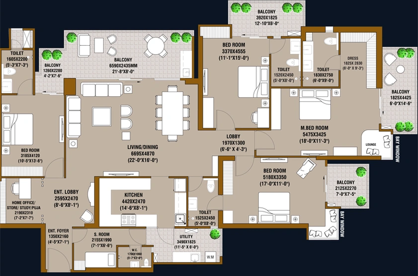 4 BHK Flat in SKA Destiny One in Zeta, Greater Noida - Image 817722