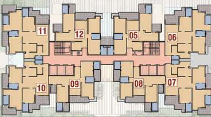 Floor Plan of SKA Destiny One in Zeta, Greater Noida - Image 173629