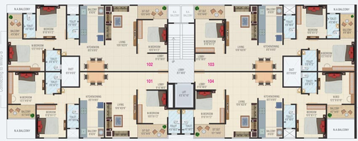 Floor Plan of Swaraaj Paradise in Pimple Saudagar, Pune - Image 105728
