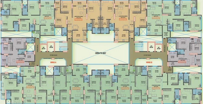 Floor Plan of Swastik Prism City Yellow in Charholi, Pune - Image 105739