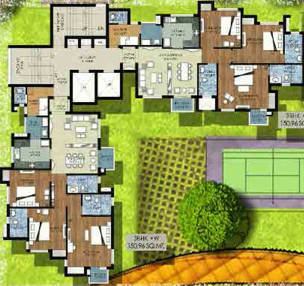 Floor Plan of Jaypee Sports City The Kove in Yamuna Expressway, Greater Noida - Image 188307