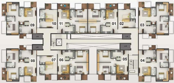 Floor Plan of Prithvi Proximus in Magarpatta, Pune - Image 105797