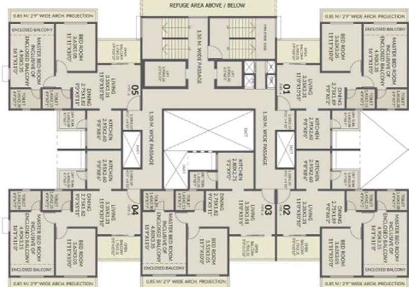 Floor Plan of Arvind Elan in Kothrud, Pune - Image 199786