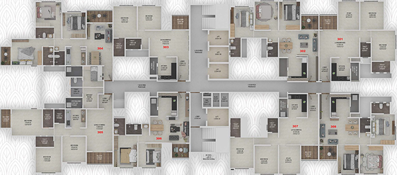Floor Plan of AK Arbor Vista in Wakad, Pune - Image 197829