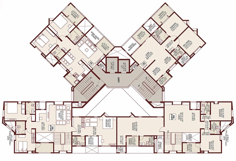 Floor Plan of Vertical Oriana in Mundhwa, Pune - Image 183049