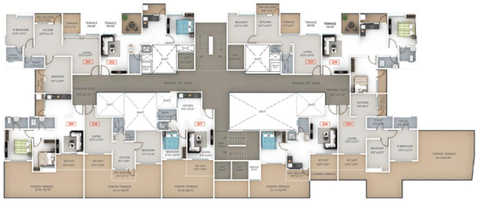 Floor Plan of Raghunandan Kasturi in Kondhwa, Pune - Image 105948