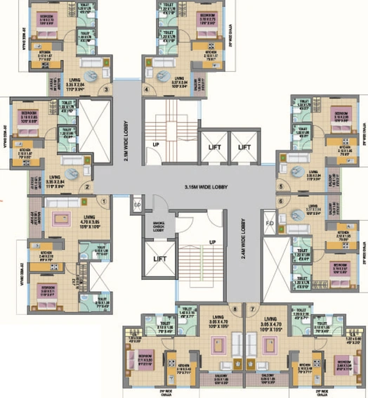 Floor Plan of Vihang Nova in Ghodbunder Road, Thane - Image 122184
