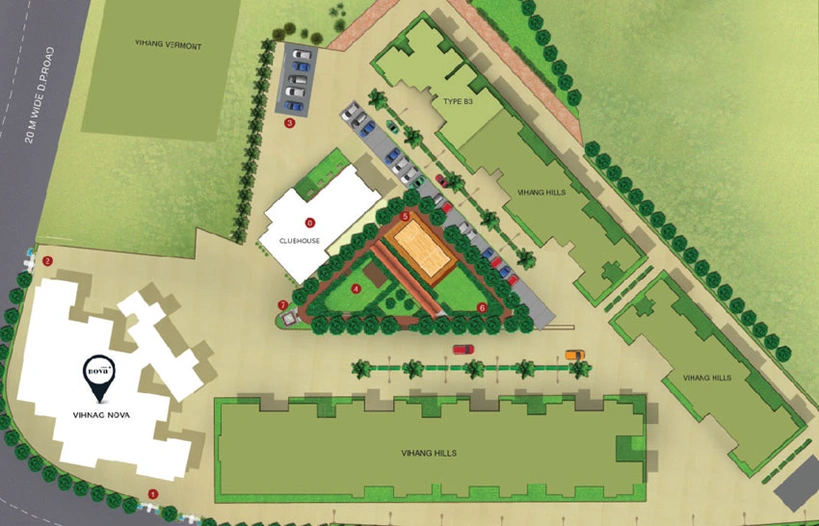 Master Plan of Vihang Nova in Ghodbunder Road, Thane - Image 122185