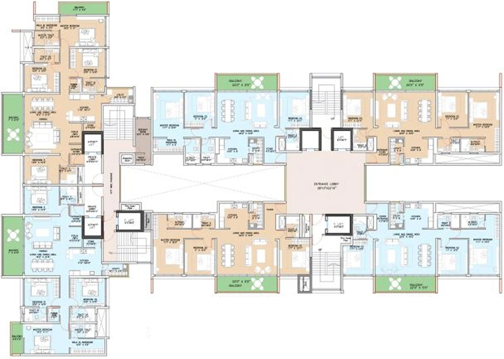 Floor Plan of Raviraj Presidential Tower in Pimple Saudagar, Pune - Image 184275