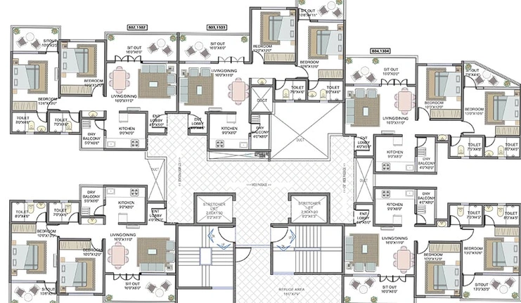 Floor Plan of Aswani Miravet District in Ravet, Pune - Image 183743