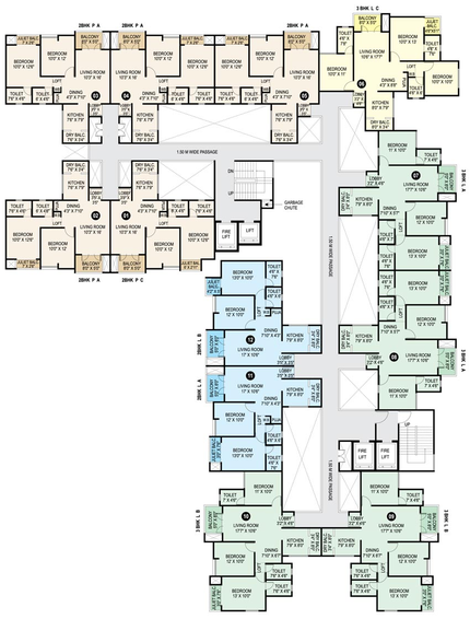 Floor Plan of Krisala 41 Zillenia in Punawale, Pune - Image 105972