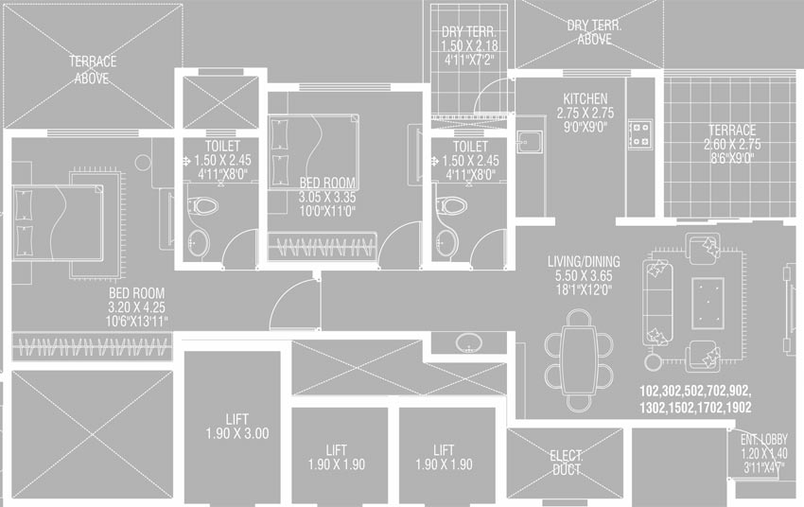 2 BHK Flat in Yuvraj Rajgruhi Residency in Kondhwa, Pune - Image 707908