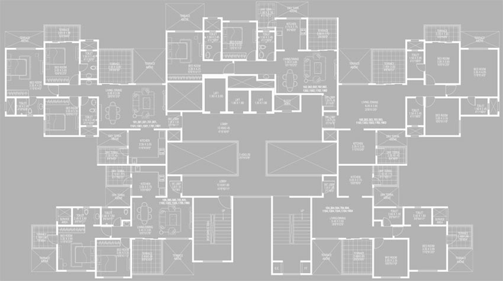 Floor Plan of Yuvraj Rajgruhi Residency in Kondhwa, Pune - Image 105839