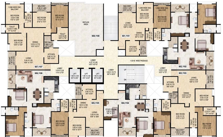 Floor Plan of Ram India Swastika in Bibwewadi, Pune - Image 105856