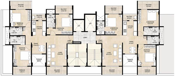 Floor Plan of Kakkad Madhukosh in Balewadi, Pune - Image 183867