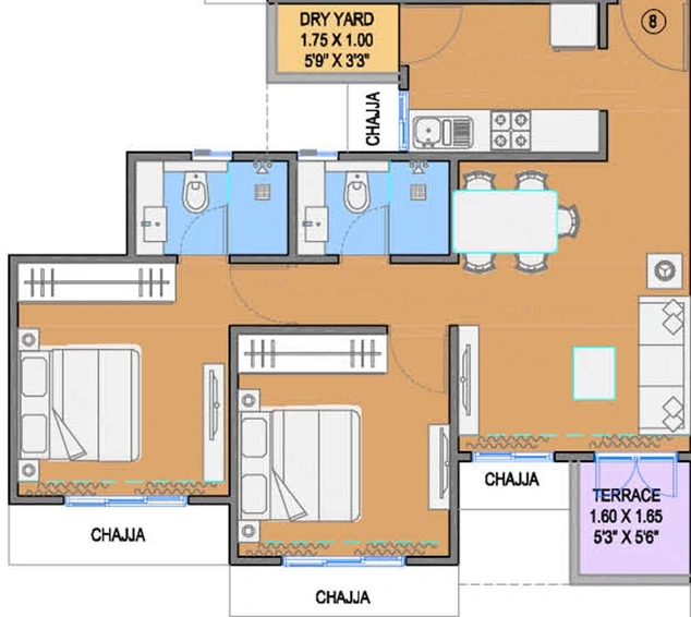 2 BHK Flat in Lushlife Impero in Handewadi, Pune - Image 820974