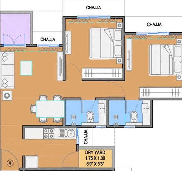 2 BHK Flat in Lushlife Impero in Handewadi, Pune - Image 820976