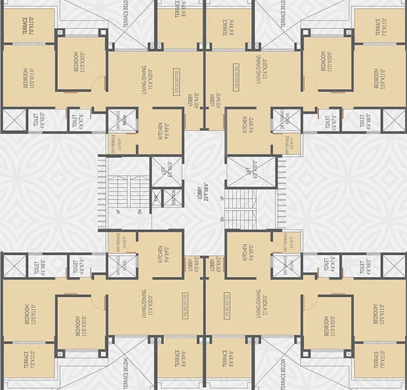 Floor Plan of Voski Emerald in Kharadi, Pune - Image 183298