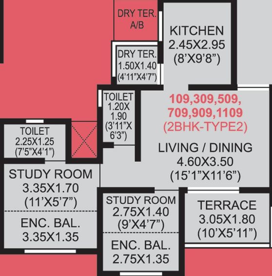 2 BHK Flat in Vardhaman Palm Rose in Punawale, Pune - Image 708268