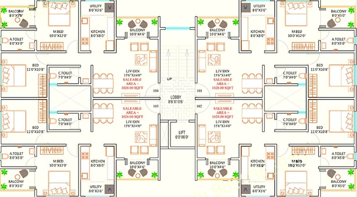 Floor Plan of Garve Akshara Serenity in Tathawade, Pune - Image 183500
