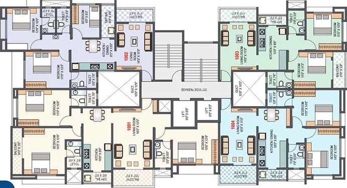 Floor Plan of Swojas Vallabhniwas Housing Society in Kothrud, Pune - Image 163563