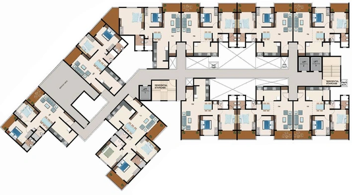 Floor Plan of Saakshi Parvatara in Ravet, Pune - Image 106168