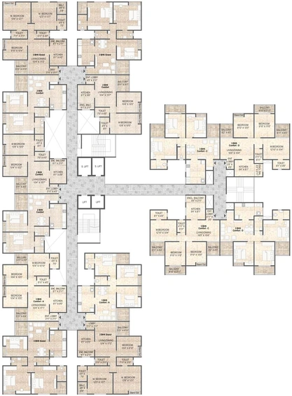 Floor Plan of Mangalam Melizma in Kiwale, Pune - Image 106179