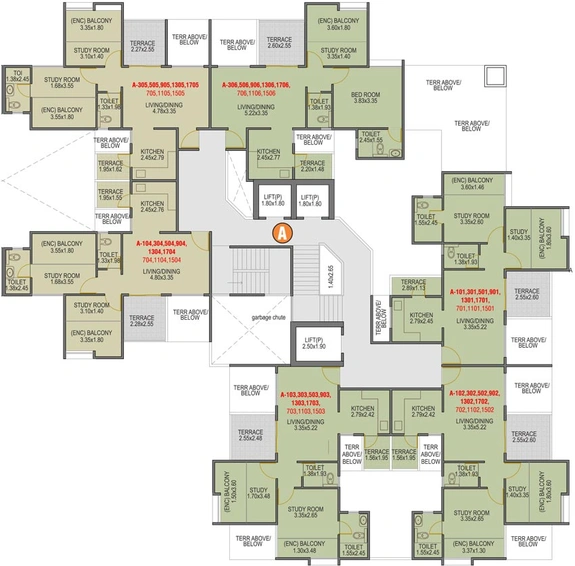 Floor Plan of Wadhwani Sai Paradise in Punawale, Pune - Image 106187