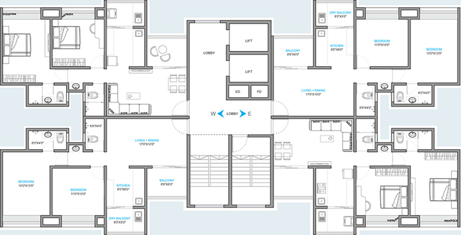 Floor Plan of Utsav 51 Balewadi Residences in Balewadi, Pune - Image 162813