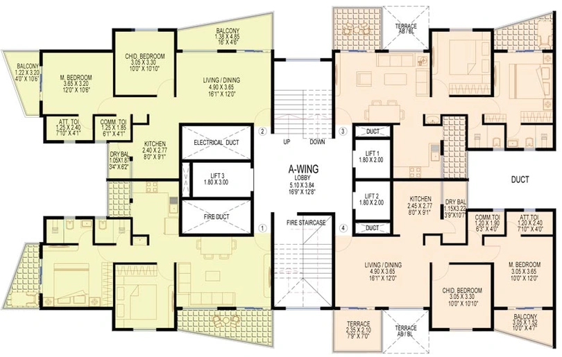 Floor Plan of DA Borade Samarth County in Ravet, Pune - Image 106204