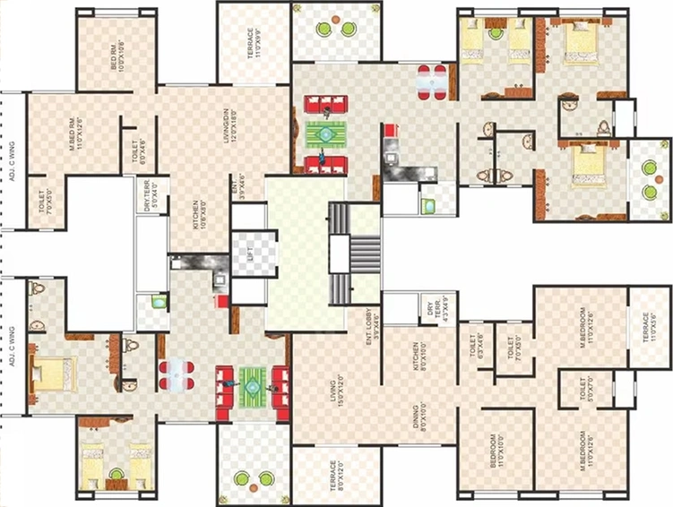 Floor Plan of SSD Sai Dreams in Pimple Saudagar, Pune - Image 162640