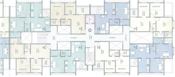 Floor Plan of Rajshree Hillside Residency in Moshi, Pune - Image 162449