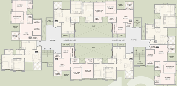 Floor Plan of Bhandari 173 West Oaks in Wakad, Pune - Image 162419