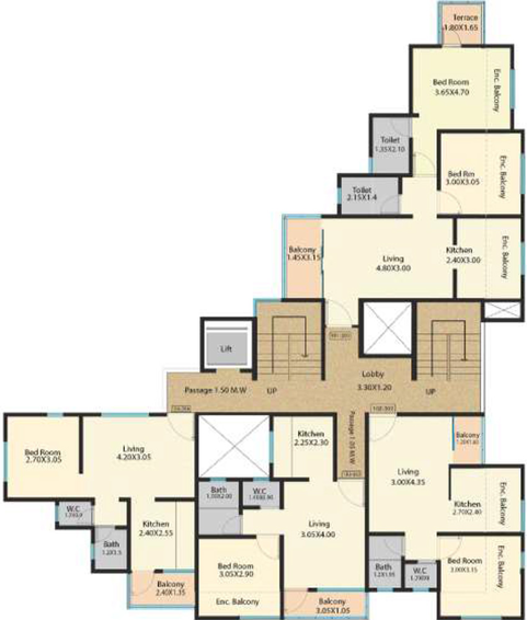 Floor Plan of Satyam Shrey in Bavdhan, Pune - Image 162651