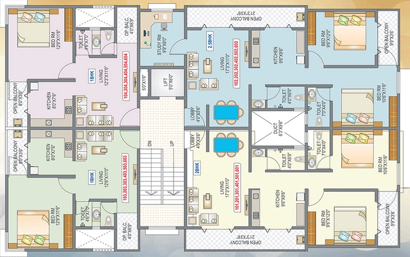 Floor Plan of HYC Riyana in Lohegaon, Pune - Image 162473