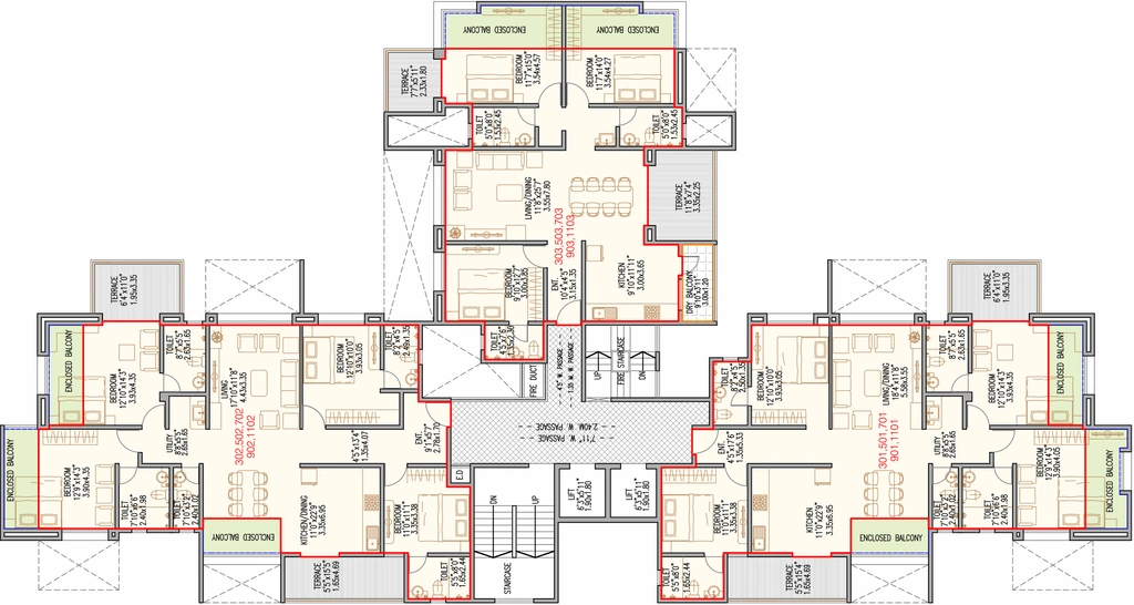 Floor Plan of Chandrarang Wisdom Park in Balewadi, Pune - Image 162432