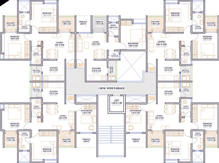 Floor Plan of 51 Siberia in Dhanori, Pune - Image 161985