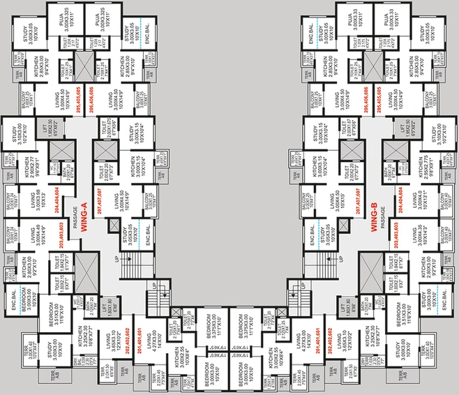 Floor Plan of Sonigara Rosalia in Kiwale, Pune - Image 162185